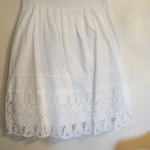 White Cotton Summer Skirt